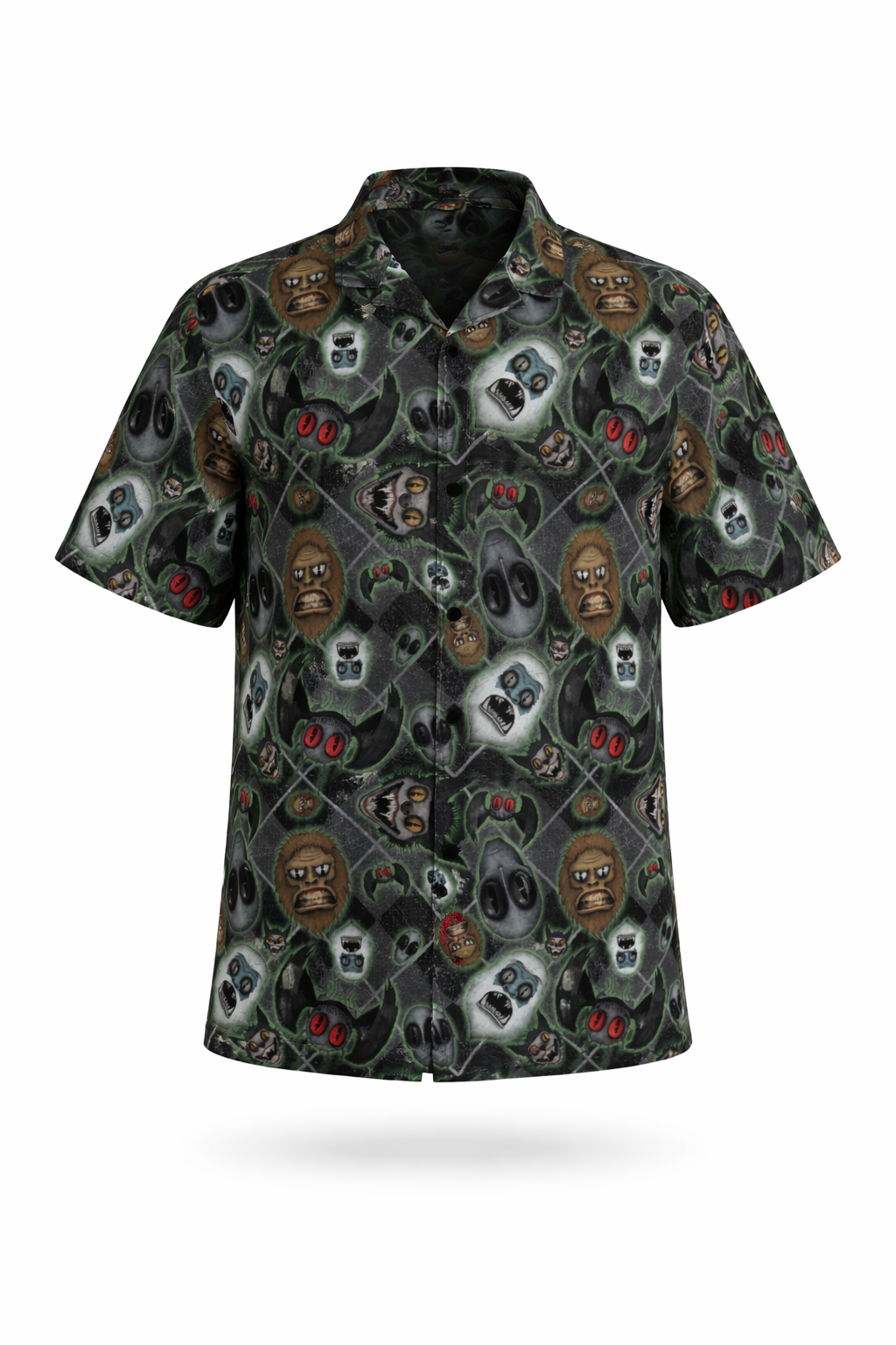 Creeptoons Cryptid Cabana artist-series button-up shirt.