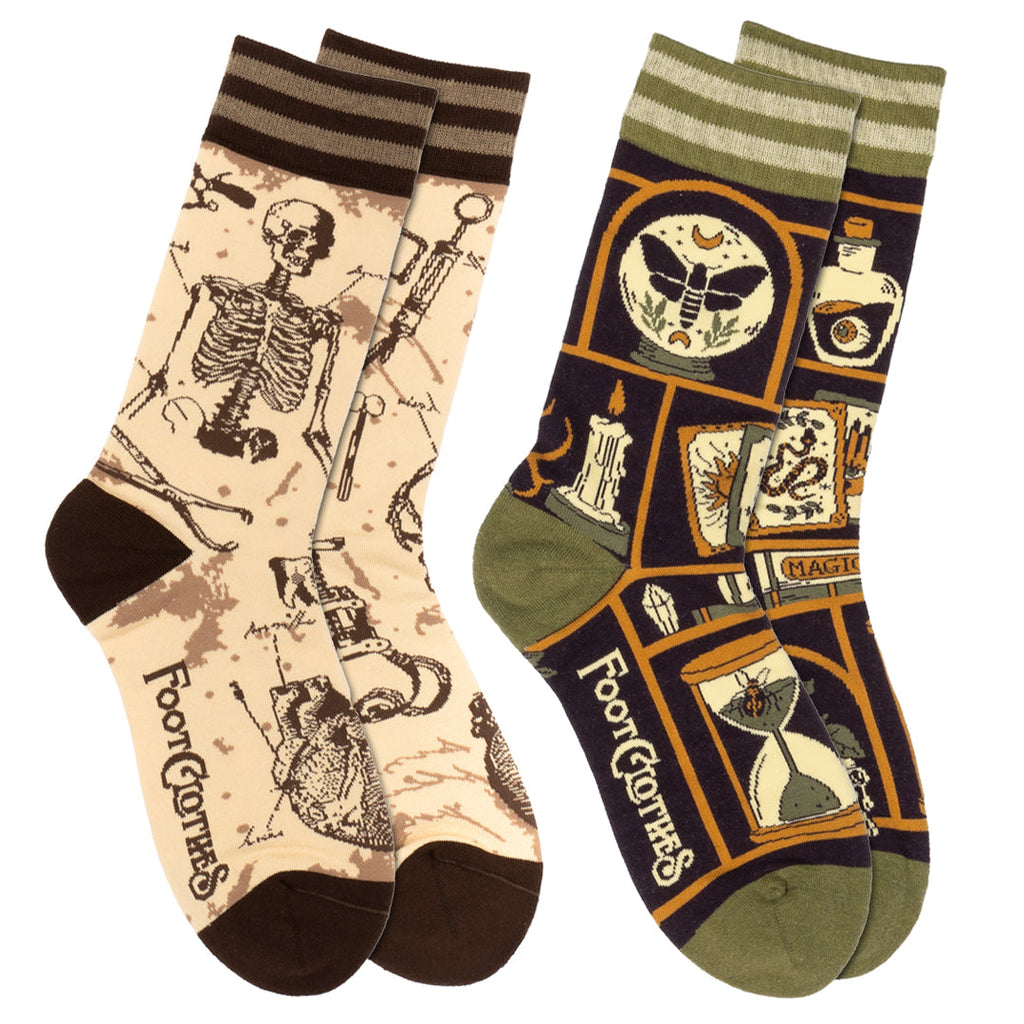 Two-design Victorian Science crew sock pack.