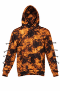Tie-dye hoodie and sweatpant set with toggle details.