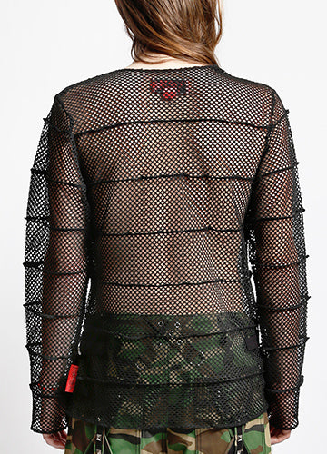 Tripp NYC Mega Mesh Stripe Jersey Top - ResirWrecked Costumes