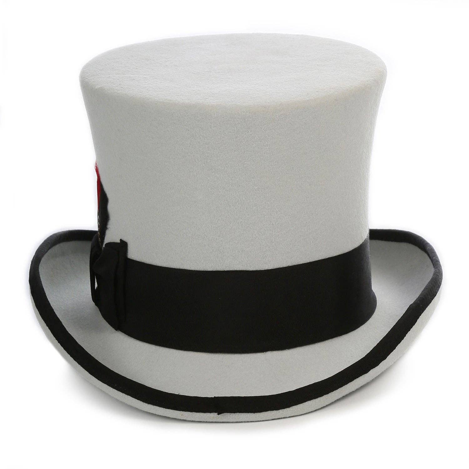 Premium Grey with Black Wool Top Hat - ResirWrecked Costumes