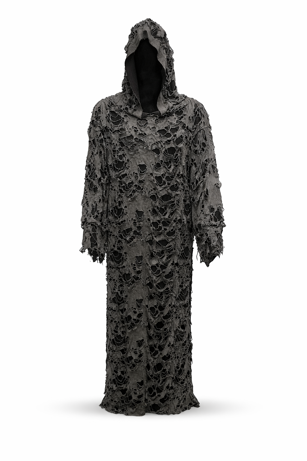 Ash Shroud grey tattered hooded tunic.