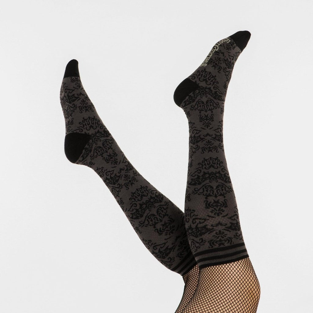 Bat Damask Knee High Socks - ResirWrecked Costumes