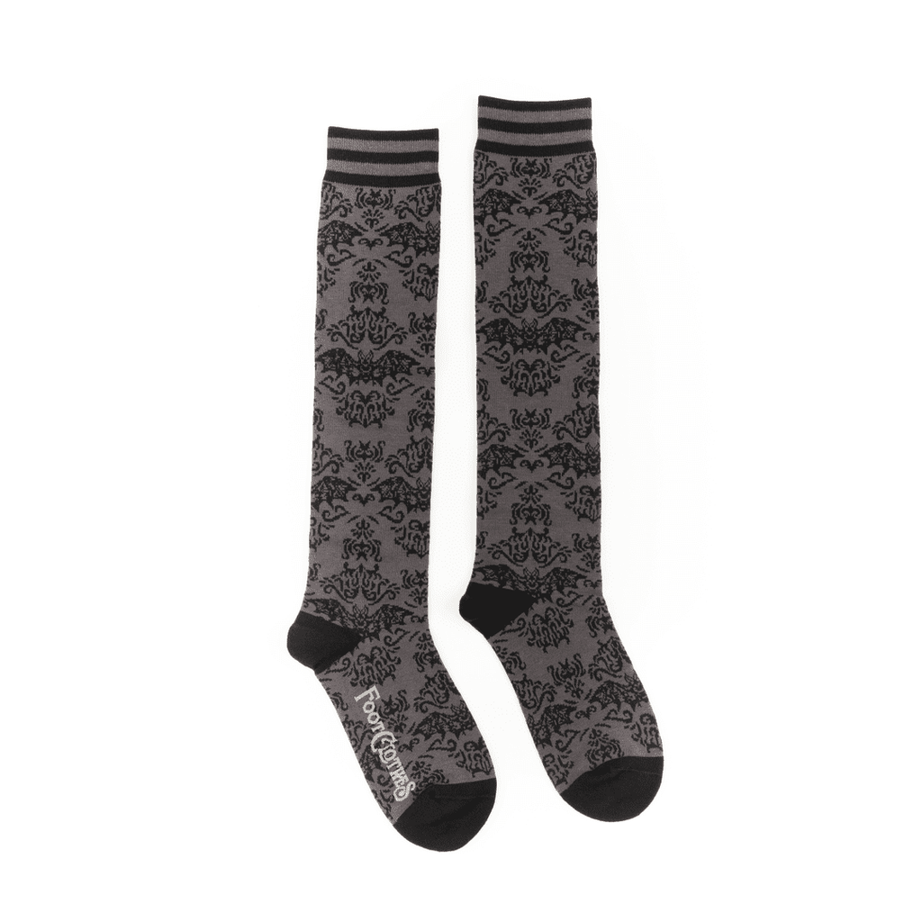 Bat Damask Knee High Socks - ResirWrecked Costumes