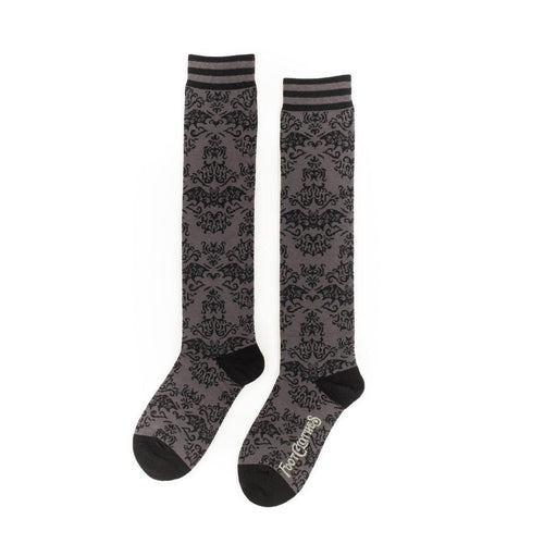 Bat Damask Knee High Socks - ResirWrecked Costumes