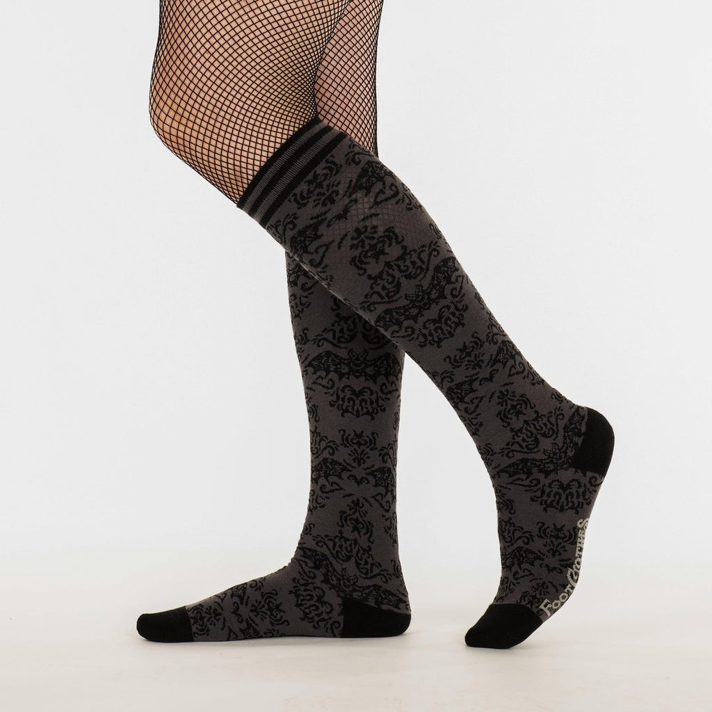 Bat Damask Knee High Socks - ResirWrecked Costumes