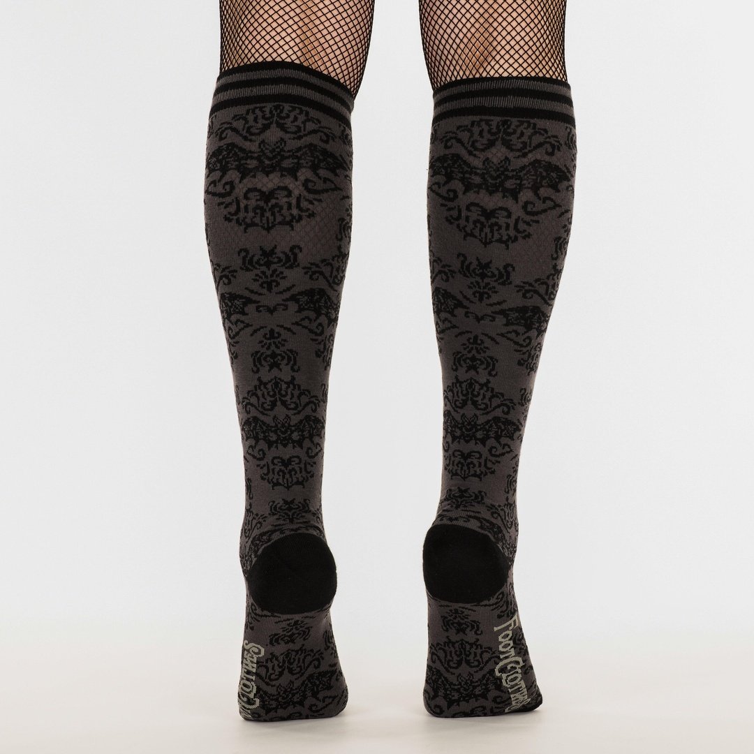 Grey & Black Knee High Sock Pack | 2 Designs - ResirWrecked Costumes