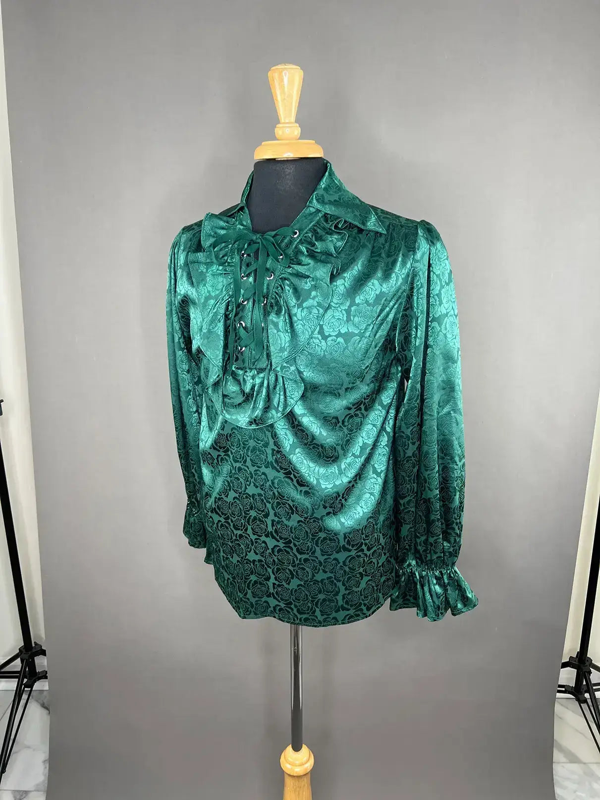 gothic pirate shirt green renai seance unisex