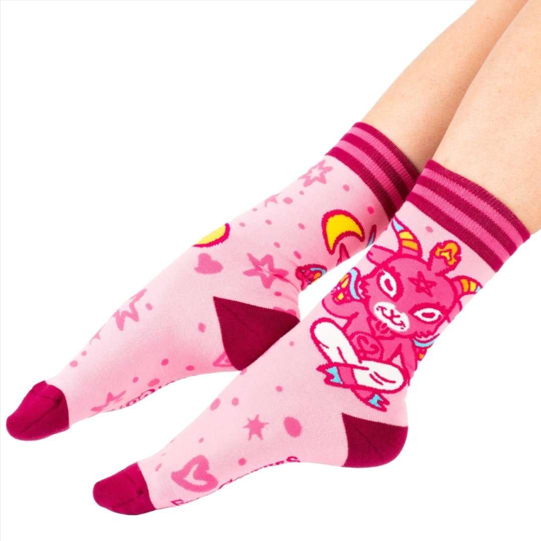 Cute Baphomet Goat Crew Socks - ResirWrecked Costumes