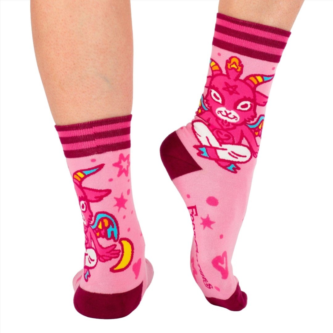 Cute Baphomet Goat Crew Socks - ResirWrecked Costumes