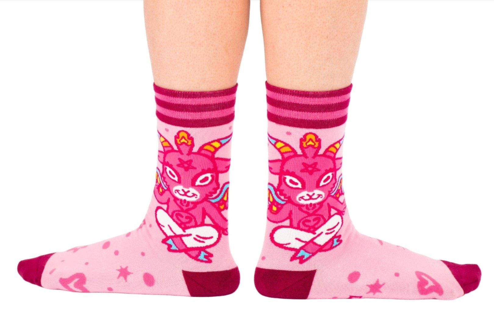 Cute Baphomet Goat Crew Socks - ResirWrecked Costumes