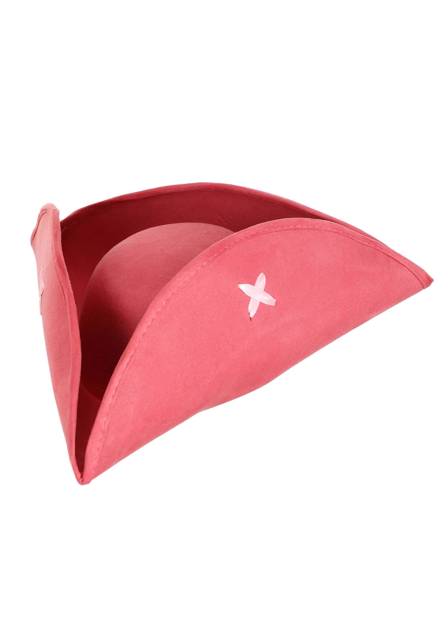 Pink tricorn costume hat.
