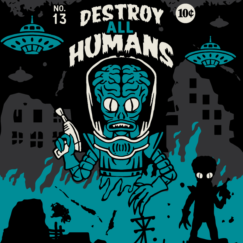 Destroy All Humans Crew Socks - ResirWrecked Costumes