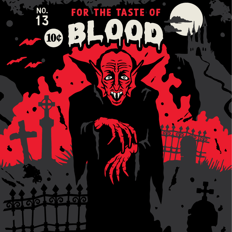 Dracula's Bloodlust Crew Socks - ResirWrecked Costumes