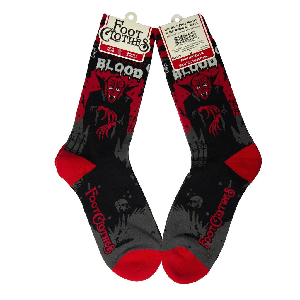 Dracula's Bloodlust Crew Socks - ResirWrecked Costumes