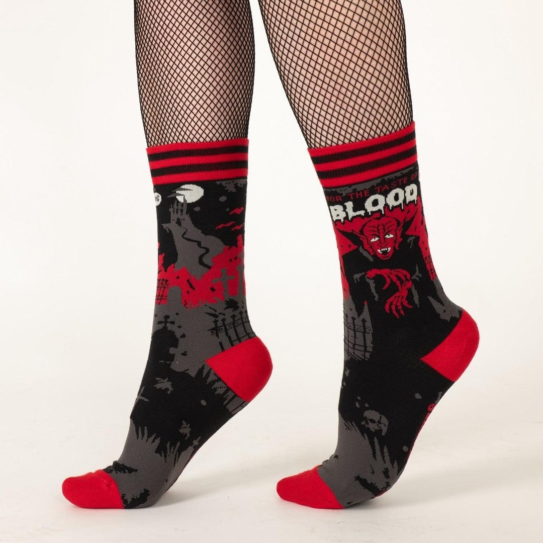 Dracula's Bloodlust Crew Socks - ResirWrecked Costumes