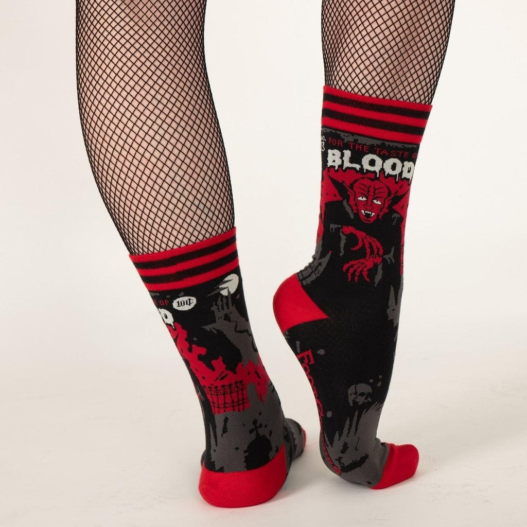 Dracula's Bloodlust Crew Socks - ResirWrecked Costumes