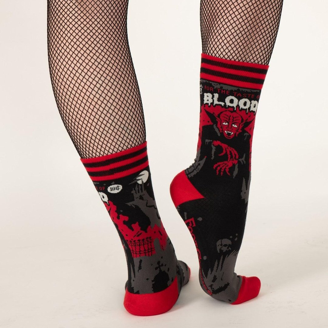 Dracula's Bloodlust Crew Socks - ResirWrecked Costumes