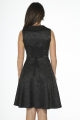 Back view of Gothic Dress – Brocade Gothika Punk Alternative Outfit showcasing its flared skirt and tailored design.