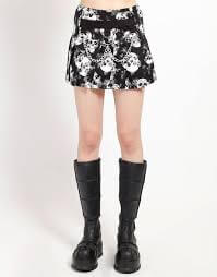 Tripp NYC MARY CHAIN Skull Corset with bold skull print, perfect for gothic punk style outfits.