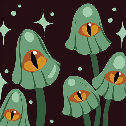 Mystic Mushrooms Crew Socks - ResirWrecked Costumes