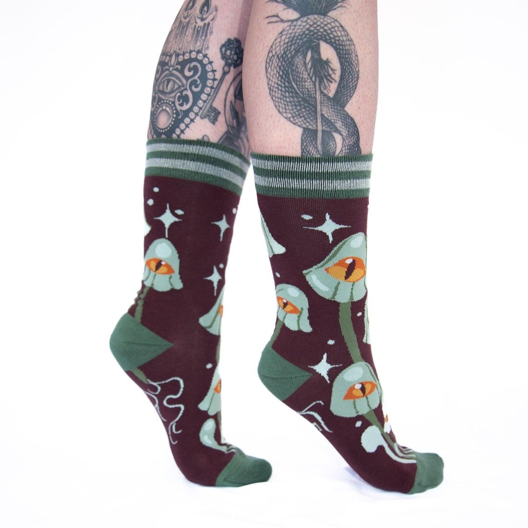 Mystic Mushrooms Crew Socks - ResirWrecked Costumes