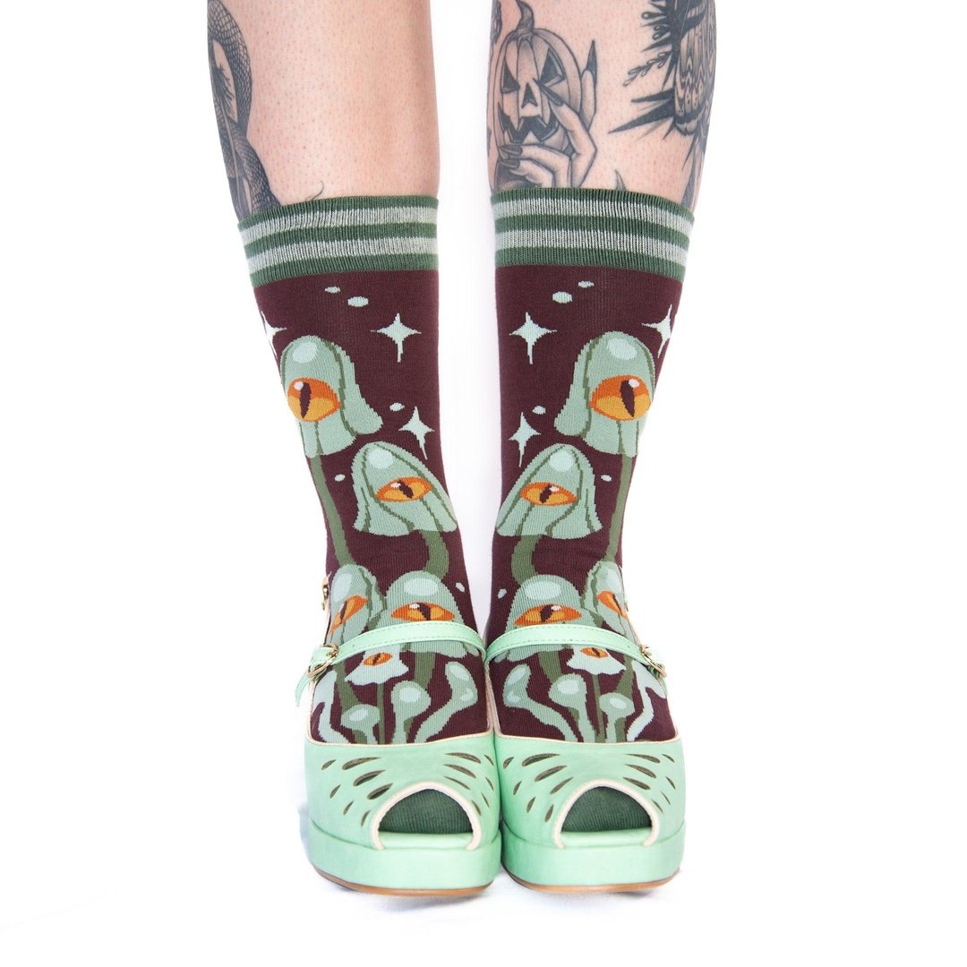 Mystic Mushrooms Crew Socks - ResirWrecked Costumes