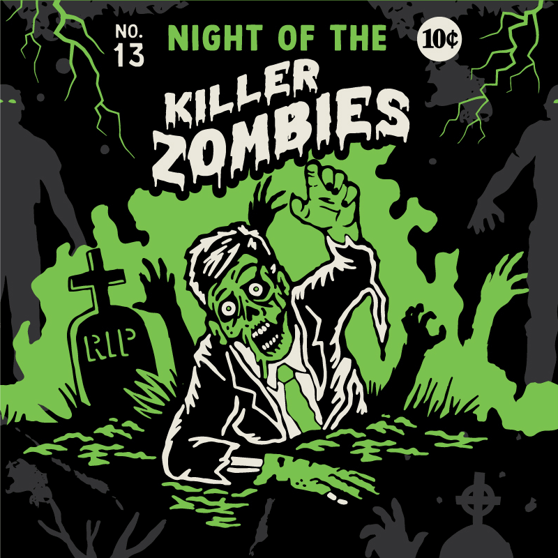 Night of the Killer Zombies Crew Socks - ResirWrecked Costumes