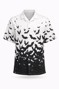 Ombre of Bats gradient button-up shirt.