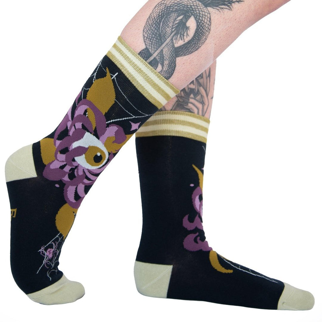 Arachnid's Bloom crew socks.