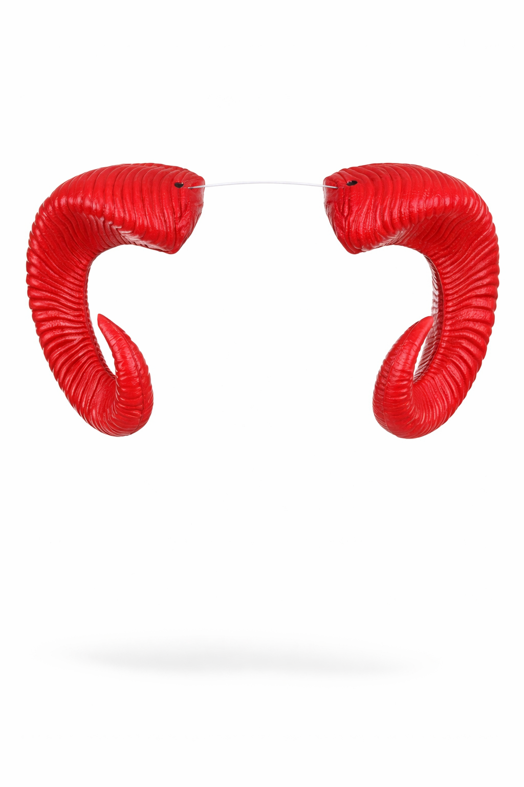 Adult red demon costume horns.