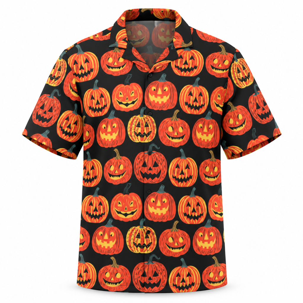 Retro Pumpkins 2026 by Skelly Shirts, ghost mannequin front view