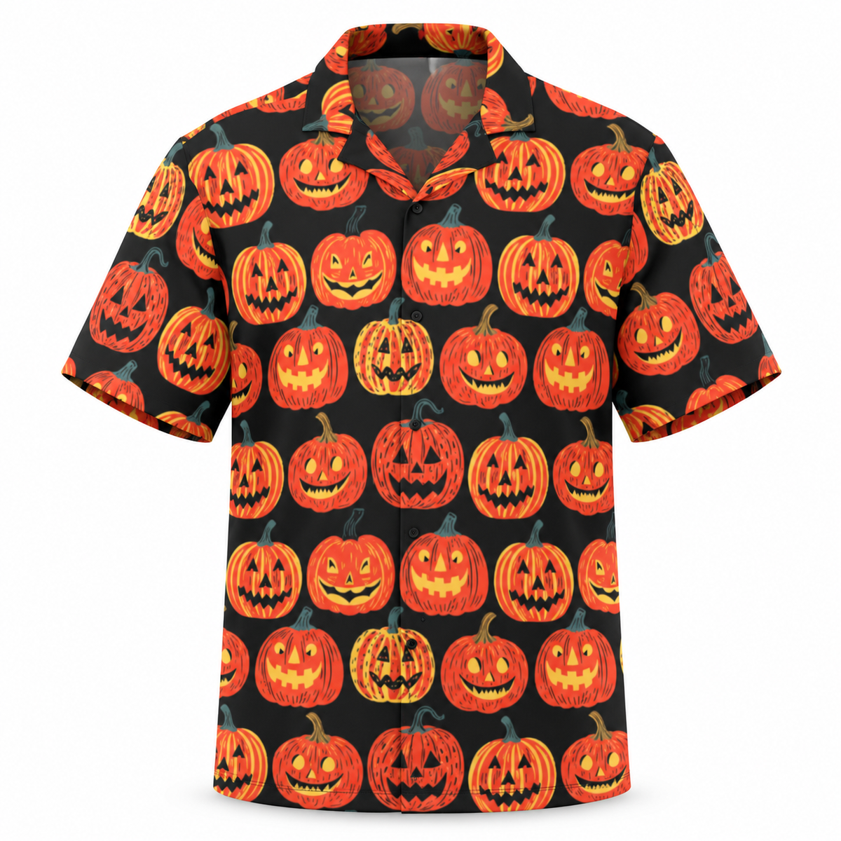 Retro Pumpkins 2026 by Skelly Shirts, ghost mannequin front view