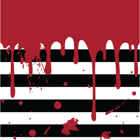Sanguine Stripes Blood Spatter Knee High Socks - ResirWrecked Costumes