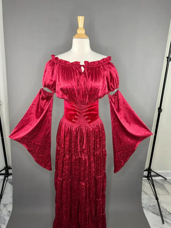 Renai Seance Pirate Dress W/Sleeves Red