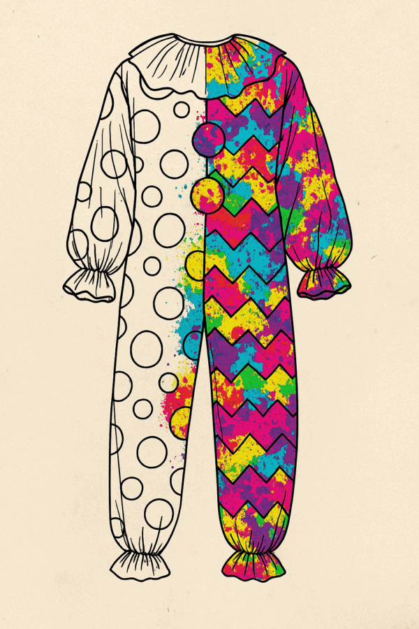 Custom Printed Clown Jumpsuit – Designed by You